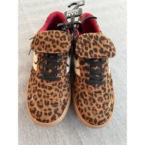 NEW Madden NYC Leopard Print/Red Sneakers Youth Girls Size 4 Shoes